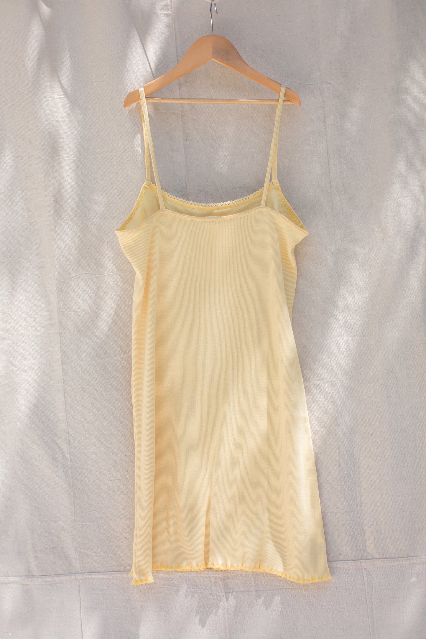 Butter Yellow Rib Knit Nightie