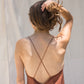 Chestnut Silk Slip Dress