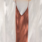 Chestnut Silk Slip Dress