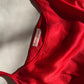 Romantic Red Silk Slip Dress